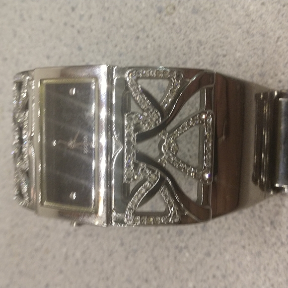 Guess Silver Rectangle Watch - Picture 2 of 4